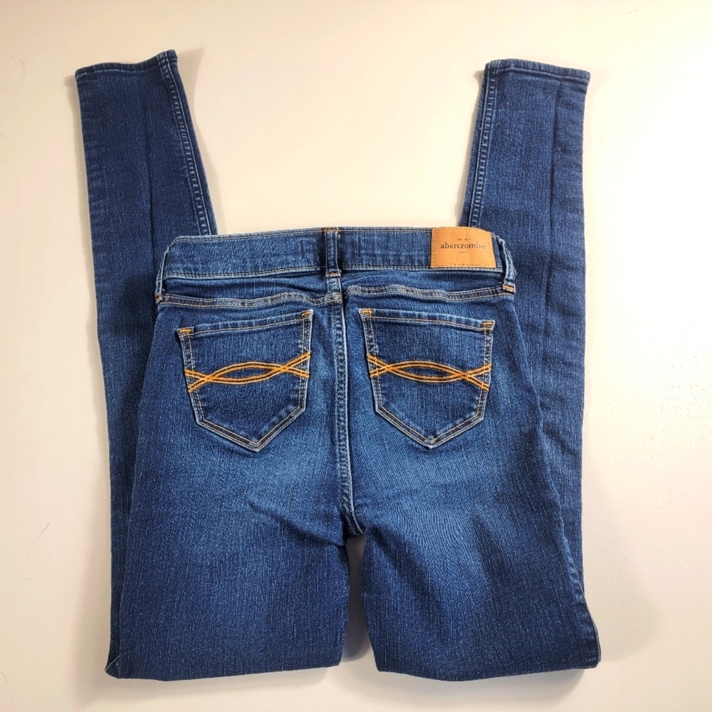 ABERCROMBIE KIDS GIRLS SUPER SKINNY JEANS SIZE 14 SLIM EUC